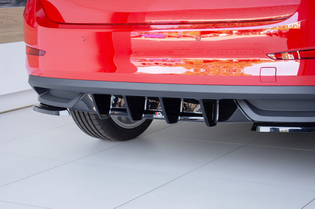 Maxton Design Diffusor Heck Ansatz passend für Skoda Scala schwarz Hochglanz