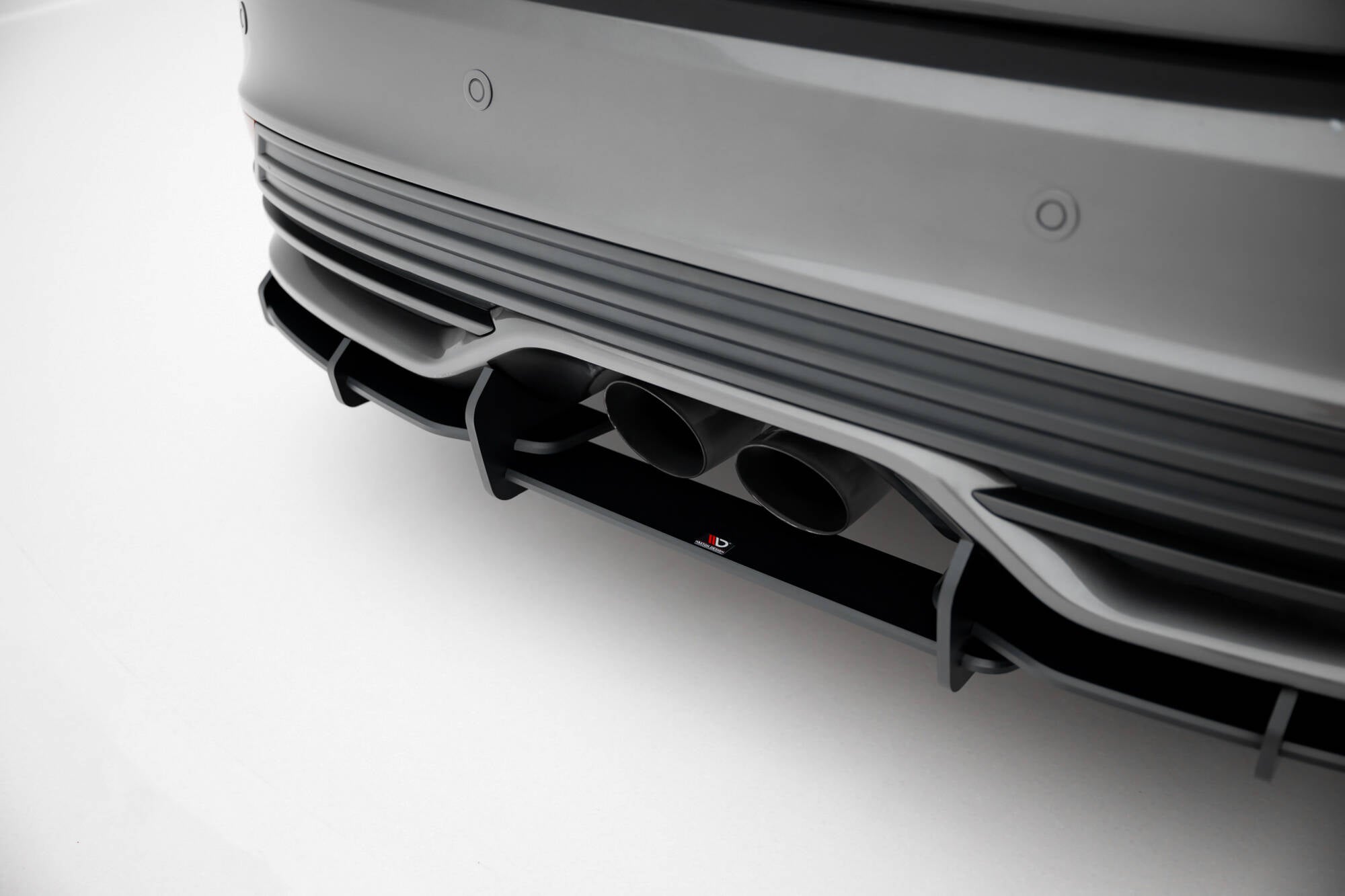 Maxton Design Street Pro Heckschürze + Flaps passend für Ford Focus ST Mk3 Facelift schwarz Hochglanz