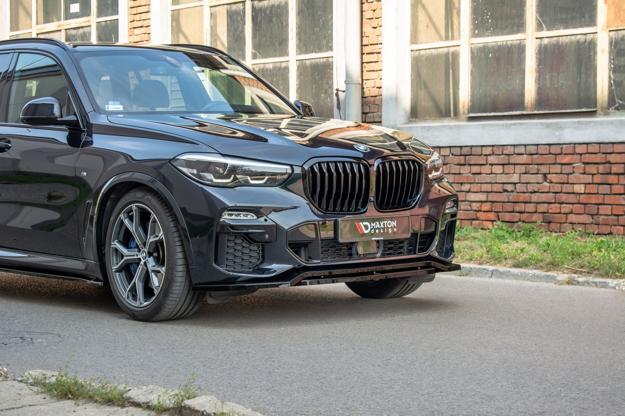 Maxton Design Street+ Spoilerlippe Front Ansatz passend für BMW X5 G05 M Paket schwarz Hochglanz