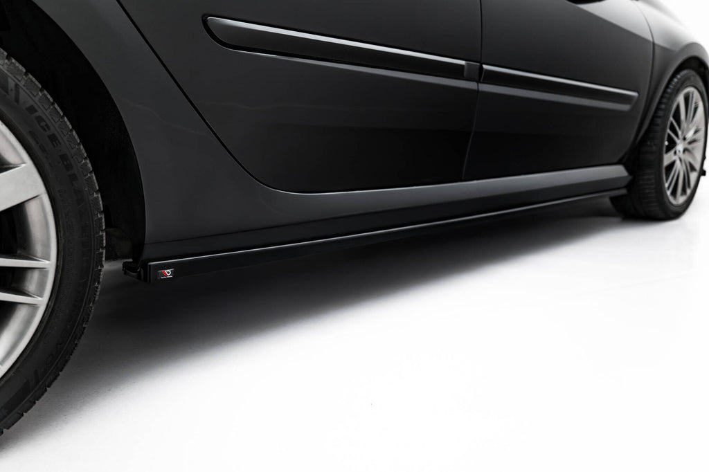 Maxton Design Street+ Seitenschweller Leisten passend für Renault Laguna Hatchback GT Mk3 schwarz Hochglanz