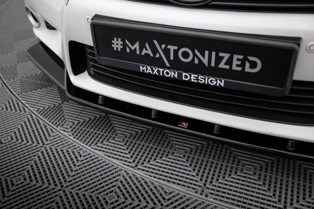 Maxton Design Street+ Spoilerlippe Front Ansatz passend für V.1 Lexus GS Mk4 (L10) schwarz Hochglanz