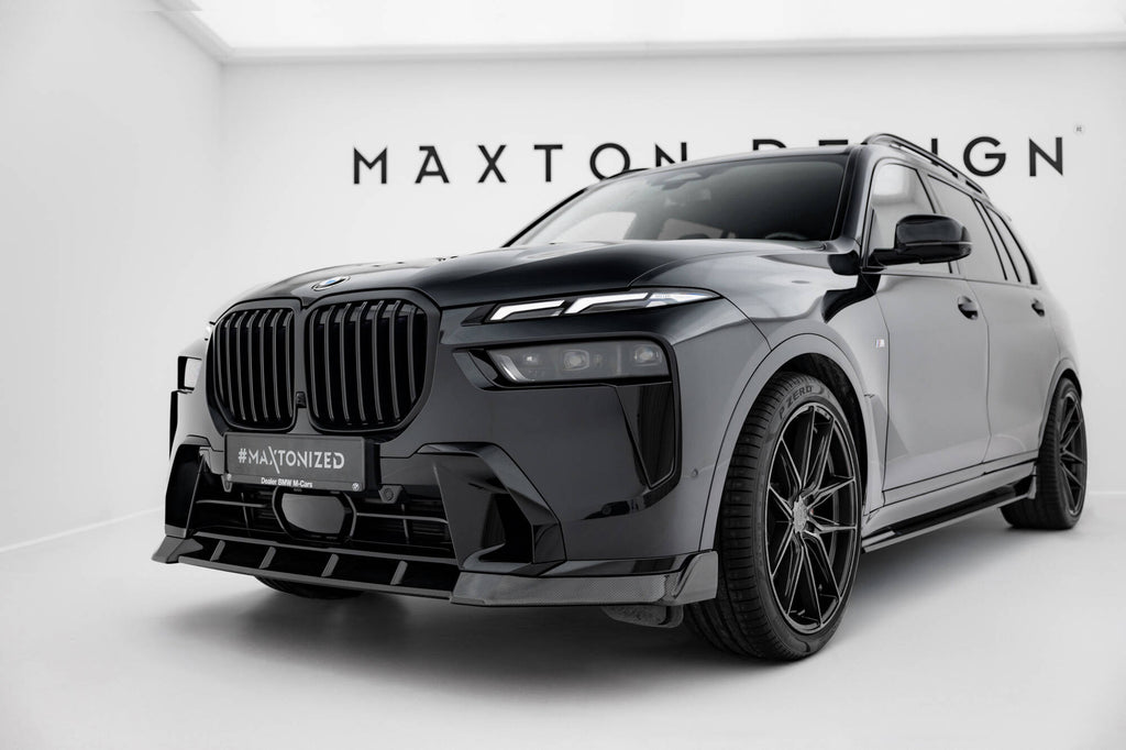 Maxton Design Prepreg Carbon Fiber Street+ Spoilerlippe Front Ansatz passend für BMW X7 M-Paket G07 Facelift