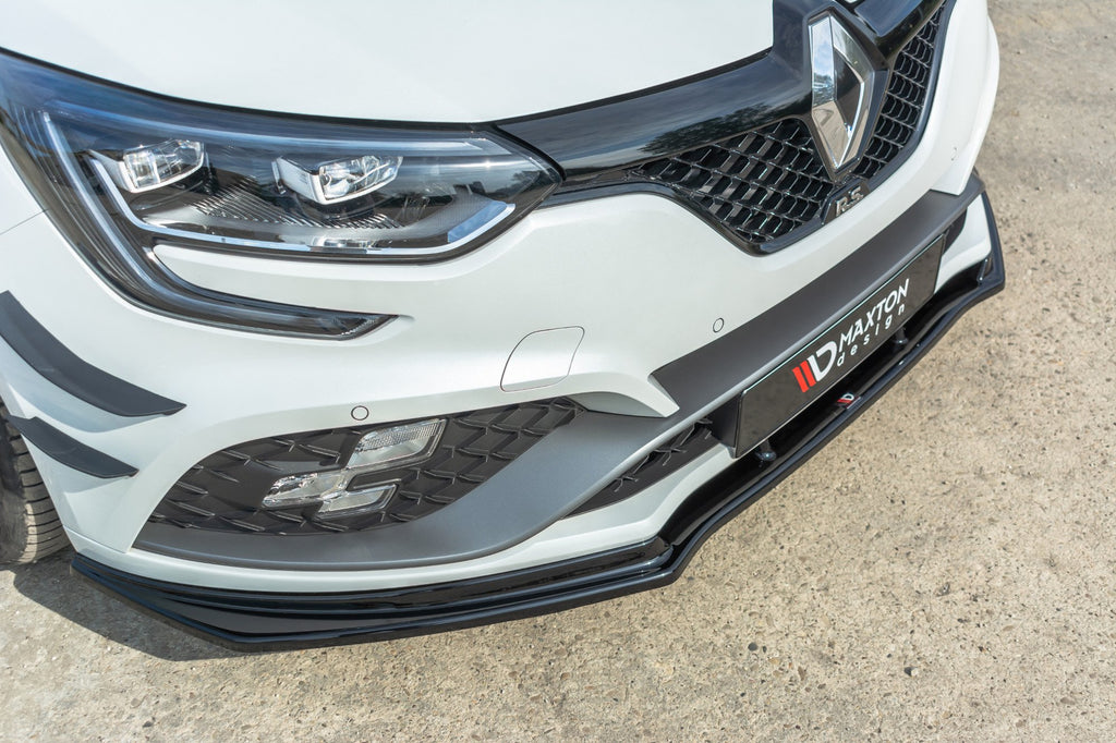 Maxton Design Street+ Spoilerlippe Front Ansatz V.1 passend für Renault Megane IV RS schwarz Hochglanz