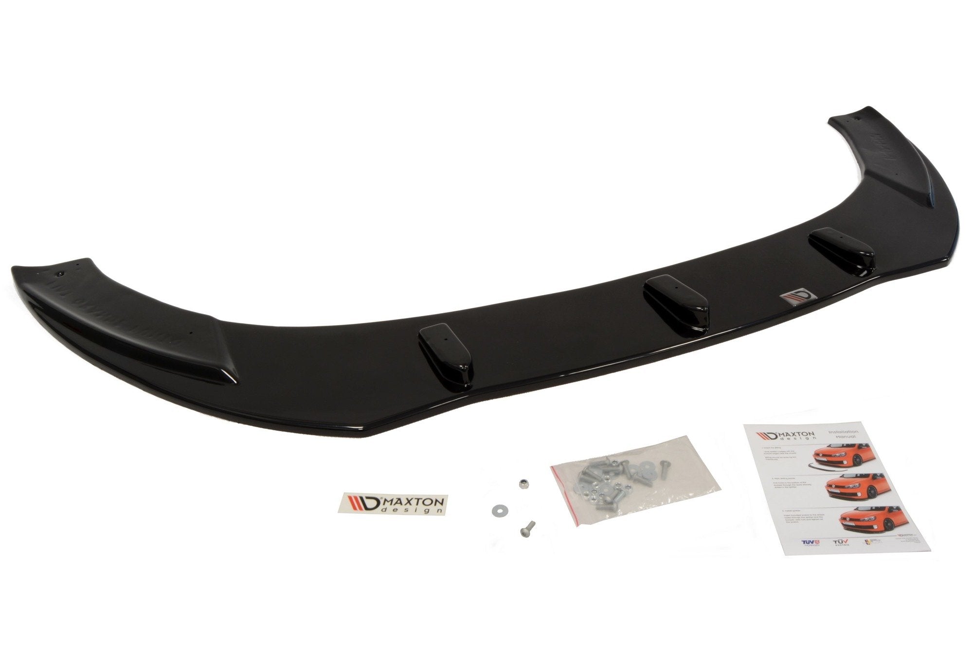 Maxton Design Street+ Spoilerlippe Front Ansatz passend für FIAT GRANDE PUNTO STANDARD schwarz Hochglanz