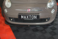 Maxton Design Street+ Spoilerlippe Front Ansatz V.2 passend für FIAT 500 HATCHBACK vor Facelift schwarz Hochglanz