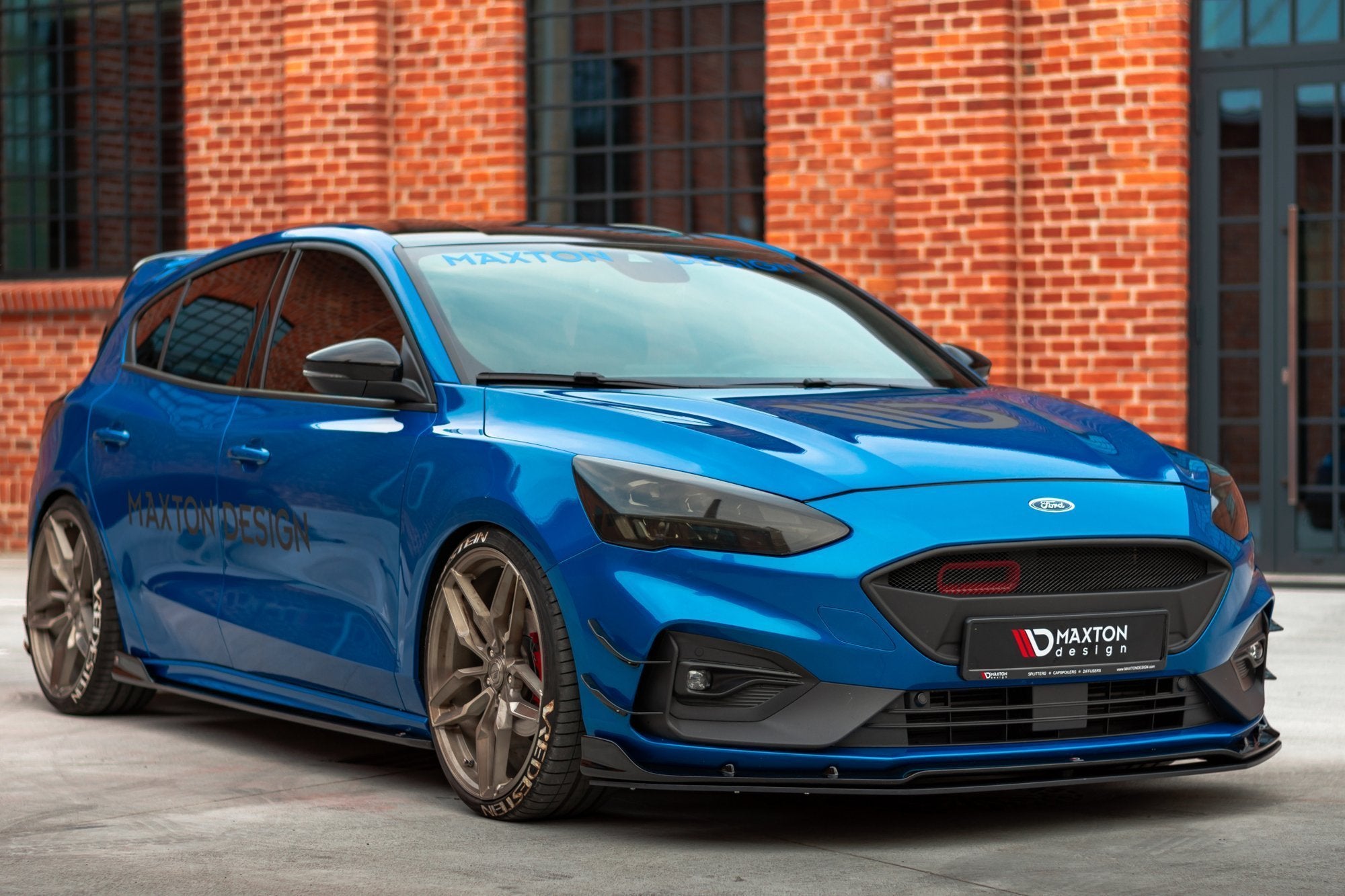 Maxton Design Street+ Spoilerlippe Front Ansatz passend für Set Ford Focus Mk4 St-line