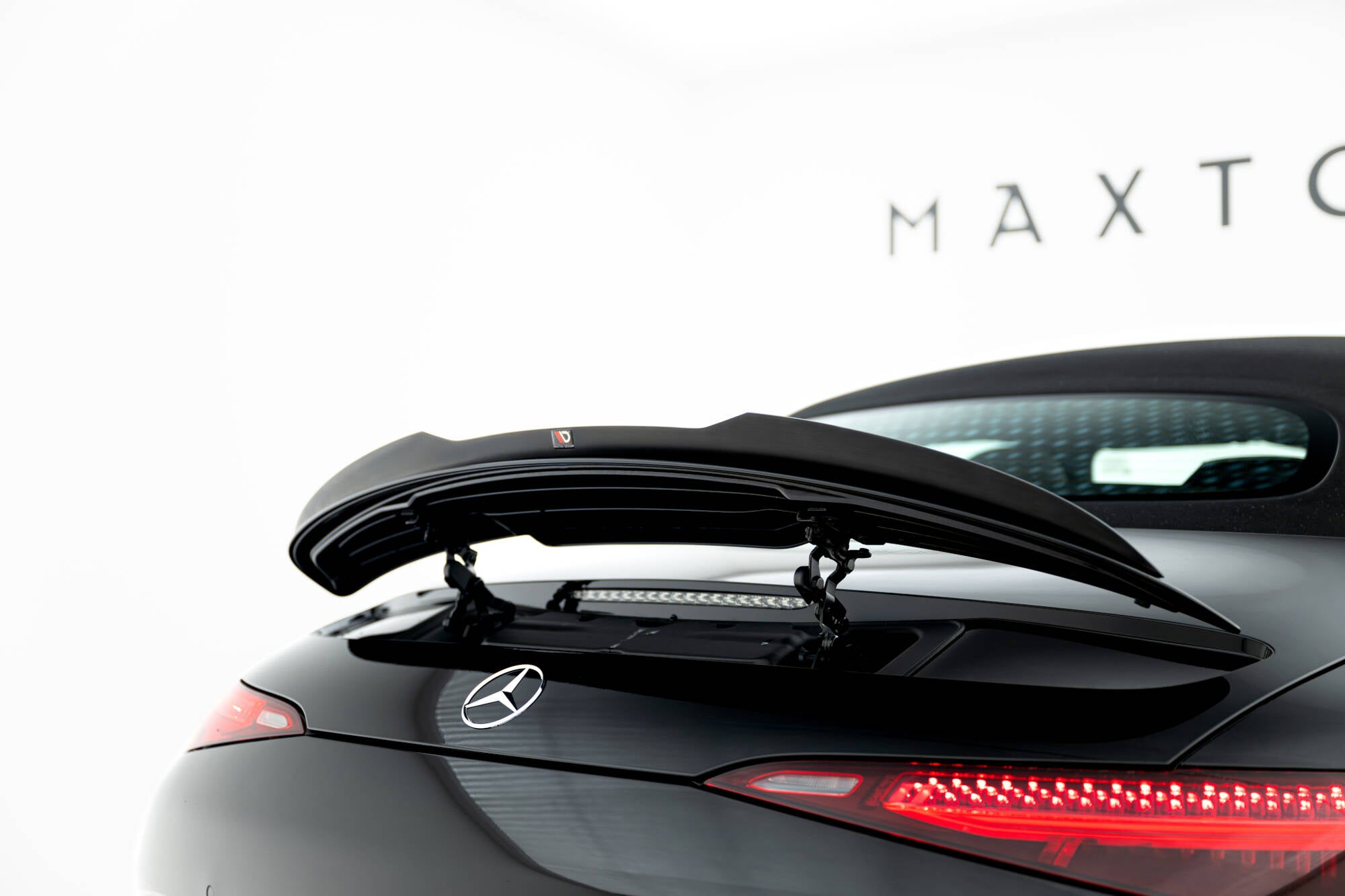 Maxton Design Spoiler CAP passend für Mercedes-AMG SL 63 R232 schwarz Hochglanz