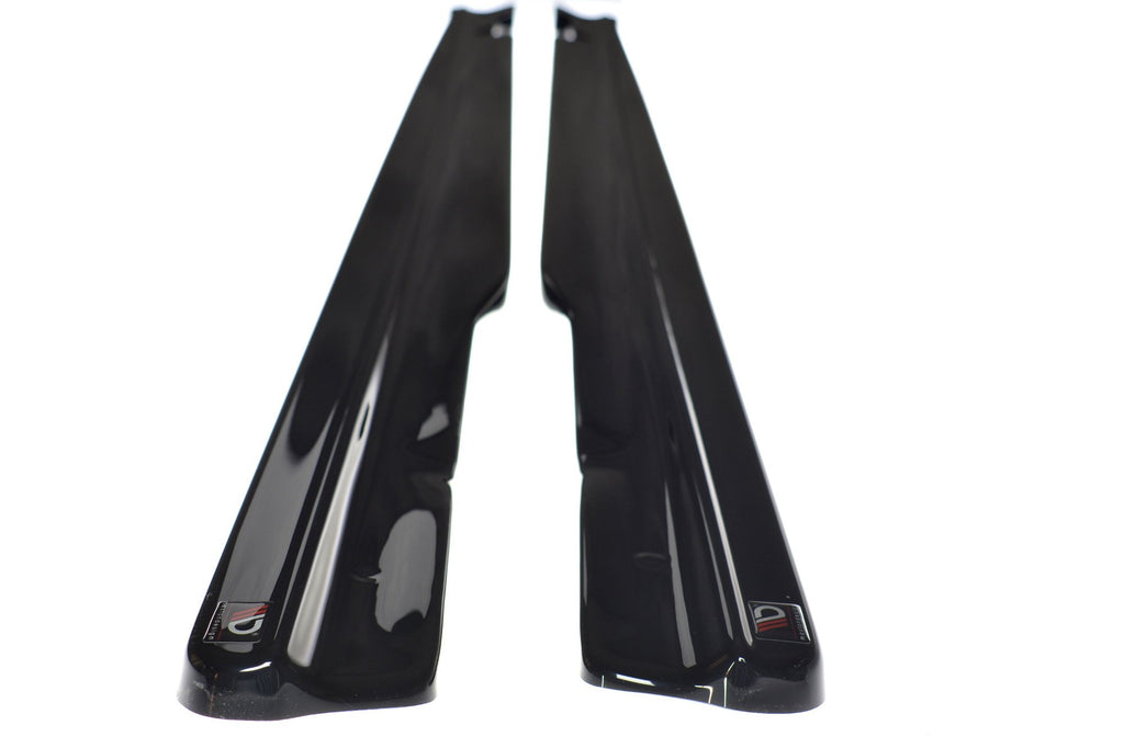 Maxton Design Seitenschweller Ansatz für MERCEDES- BENZ C43 AMG W205 Carbon Look