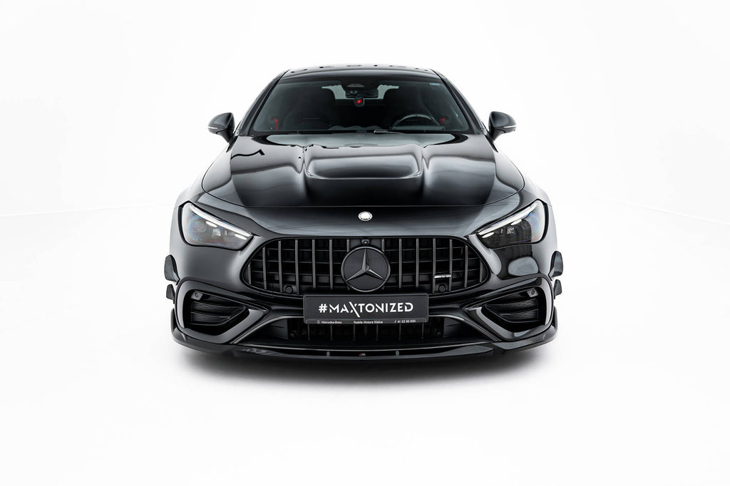 Maxton Design Street+ Spoilerlippe Front Ansatz V.2 passend für Mercedes-AMG CLE 53 C236 schwarz Hochglanz