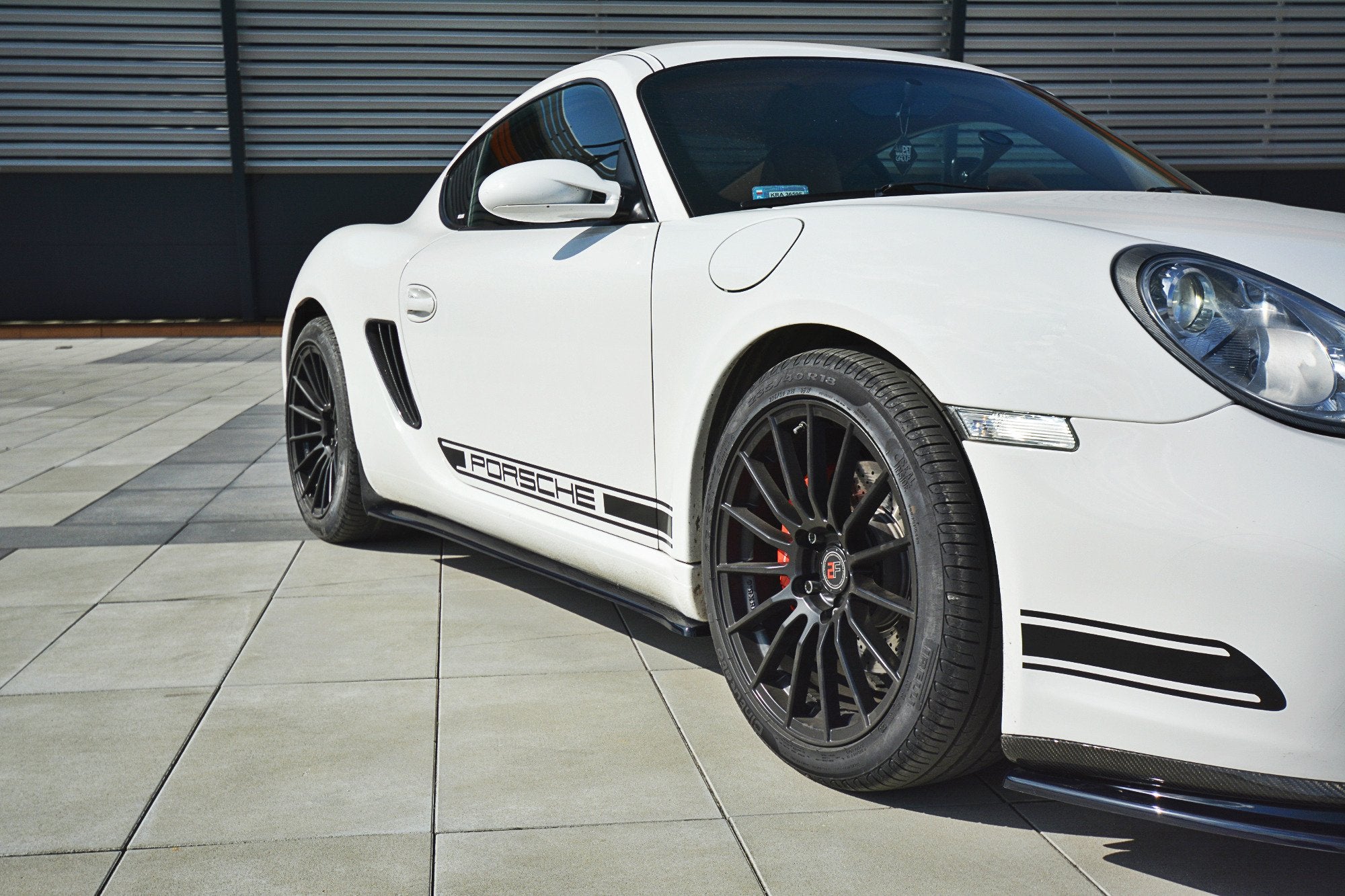 Maxton Design Street+ Seitenschweller Leisten passend für PORSCHE CAYMAN S 987C schwarz Hochglanz