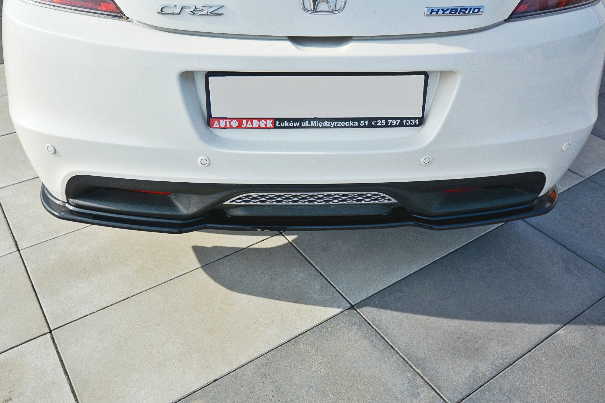 Maxton Design Mittlerer Diffusor Heck Ansatz für HONDA CR-Z Carbon Look