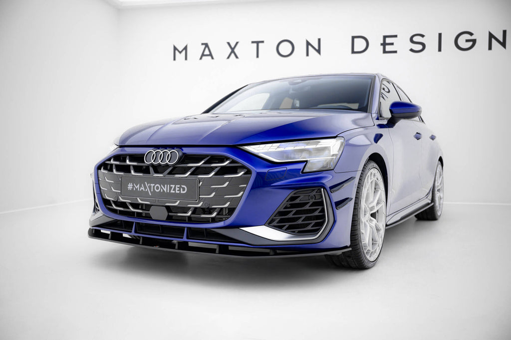 Maxton Design Street Pro Street+ Spoilerlippe Front Ansatz passend für Audi A3 S-Line Limousine / S3 Limousine 8Y Facelift