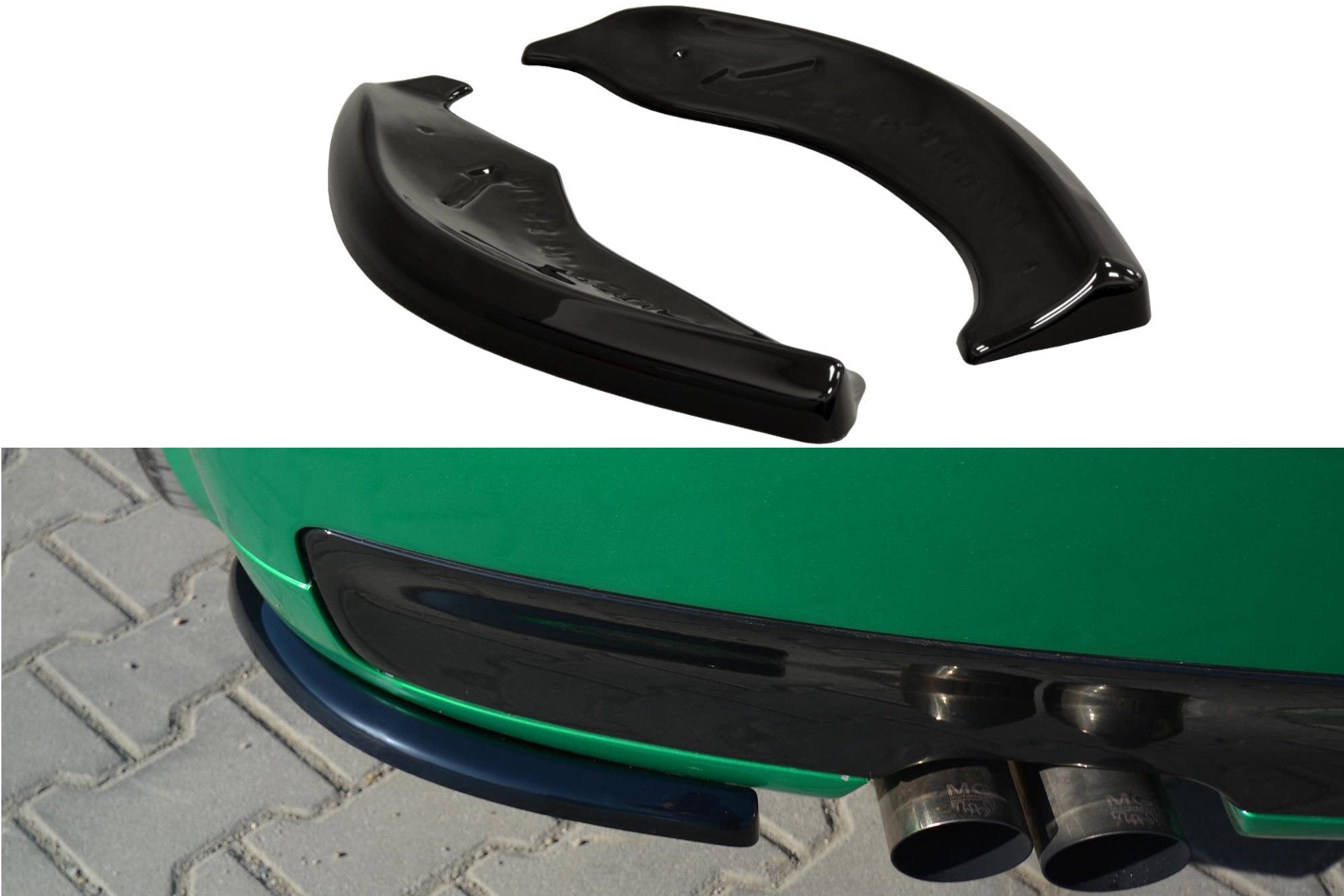 Maxton Design Heck Ansatz Flaps Diffusor V.1 passend für AUDI S3 8L schwarz Hochglanz