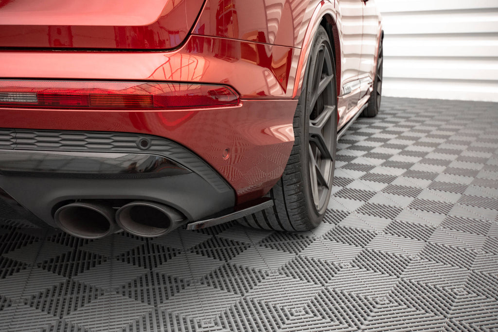 Maxton Design Heck Ansatz Flaps Diffusor passend für Audi SQ7 Mk2 (4M) Facelift schwarz Hochglanz