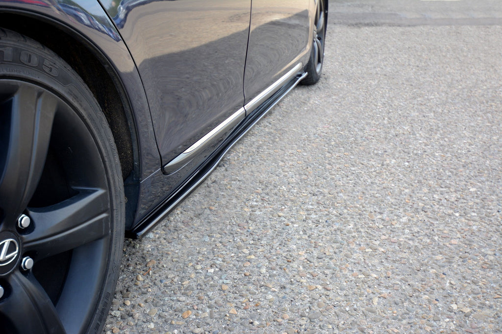 Maxton Design Street+ Seitenschweller Leisten passend für Lexus GS Mk3 schwarz Hochglanz