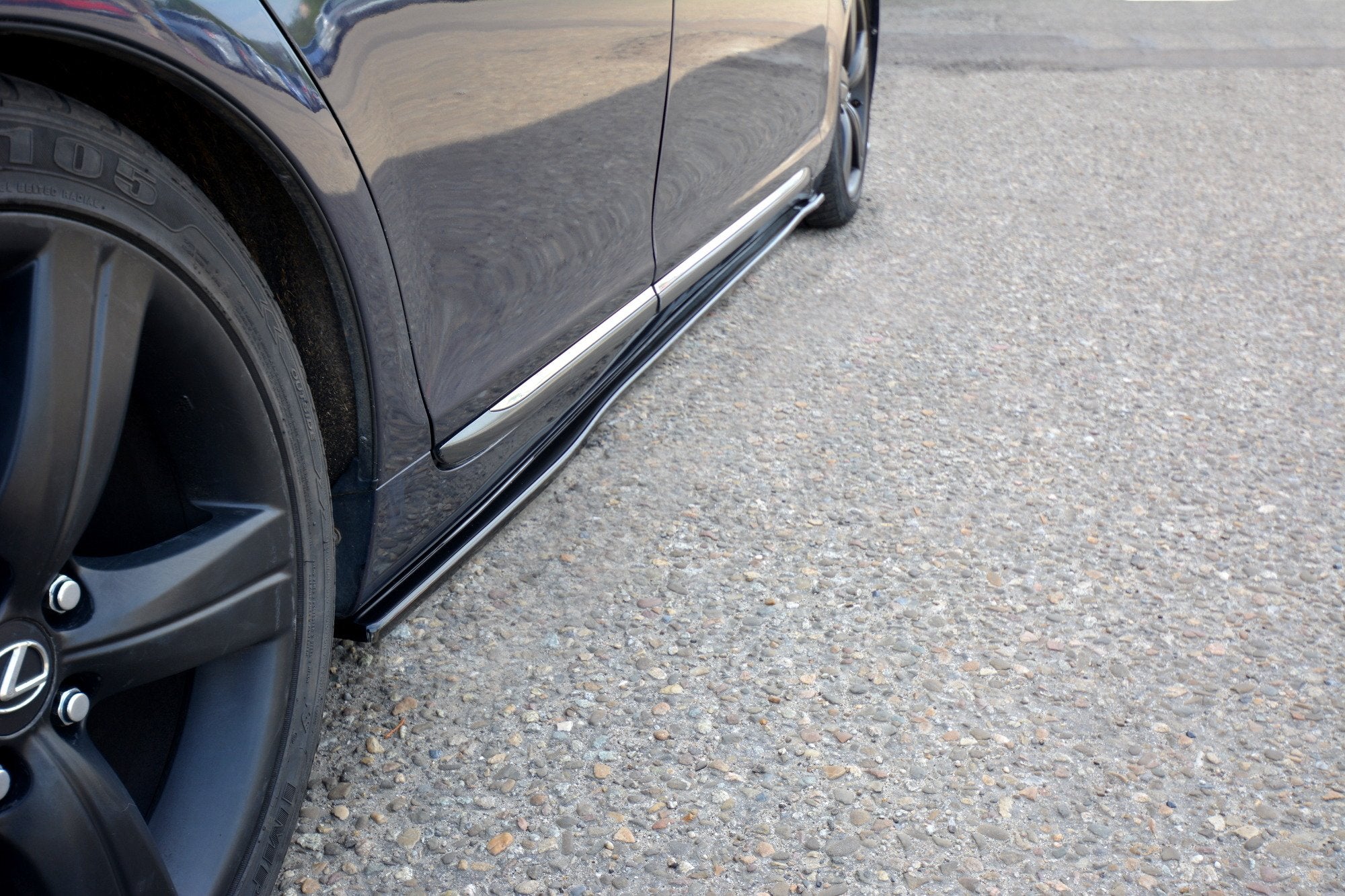 Maxton Design Street+ Seitenschweller Leisten passend für Lexus GS Mk3 schwarz Hochglanz