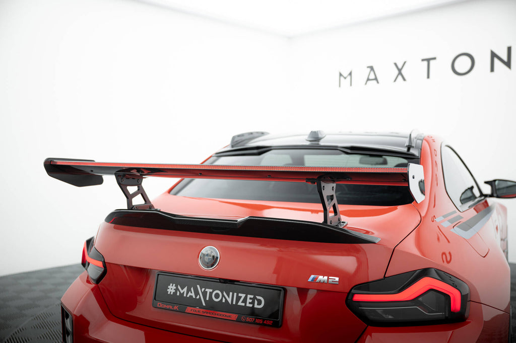 Maxton Design Carbon Spoiler With Internal Brackets Uprights + LED BMW M2 G87 für BMW M2 G87