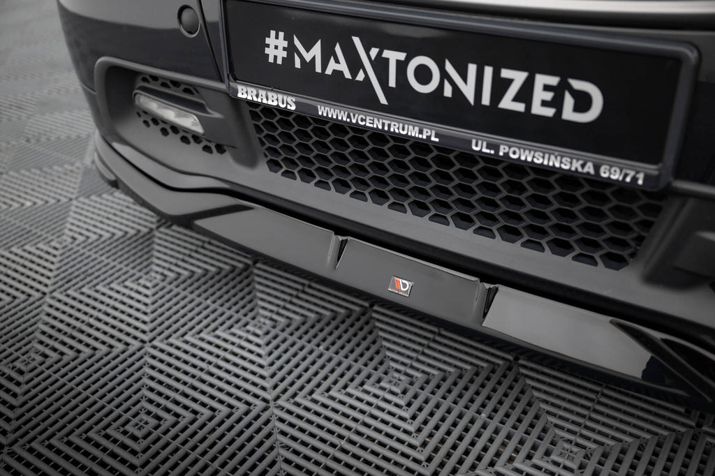 Maxton Design Street+ Spoilerlippe Front Ansatz passend für Brabus Smart Fortwo C451 Facelift schwarz Hochglanz