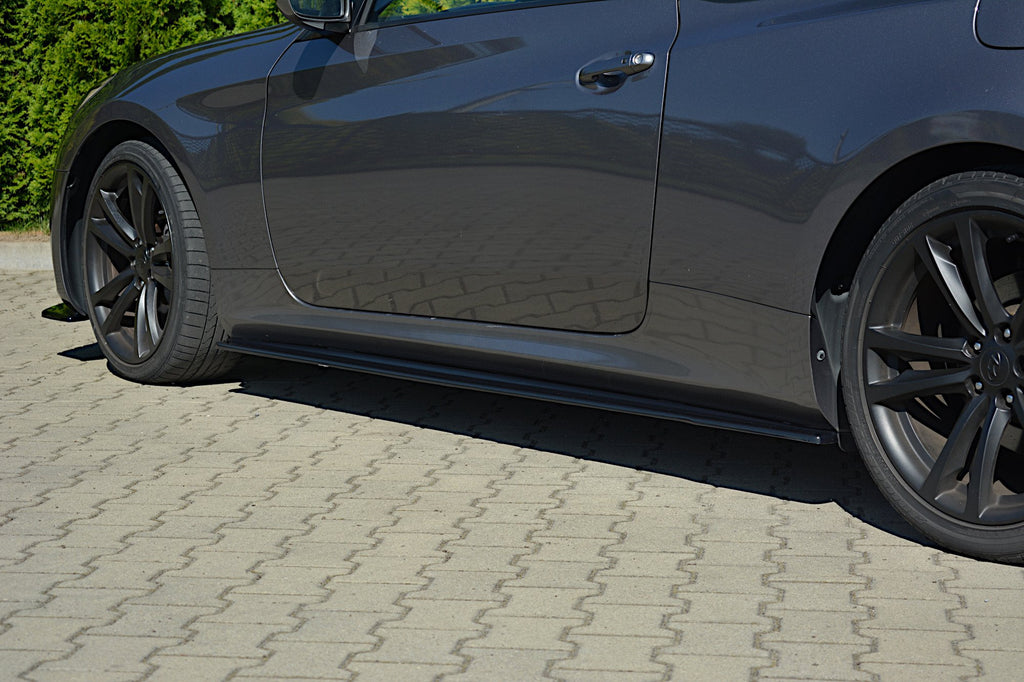 Maxton Design Street+ Seitenschweller Leisten passend für Hyundai Genesis Coupe Mk1 schwarz Hochglanz
