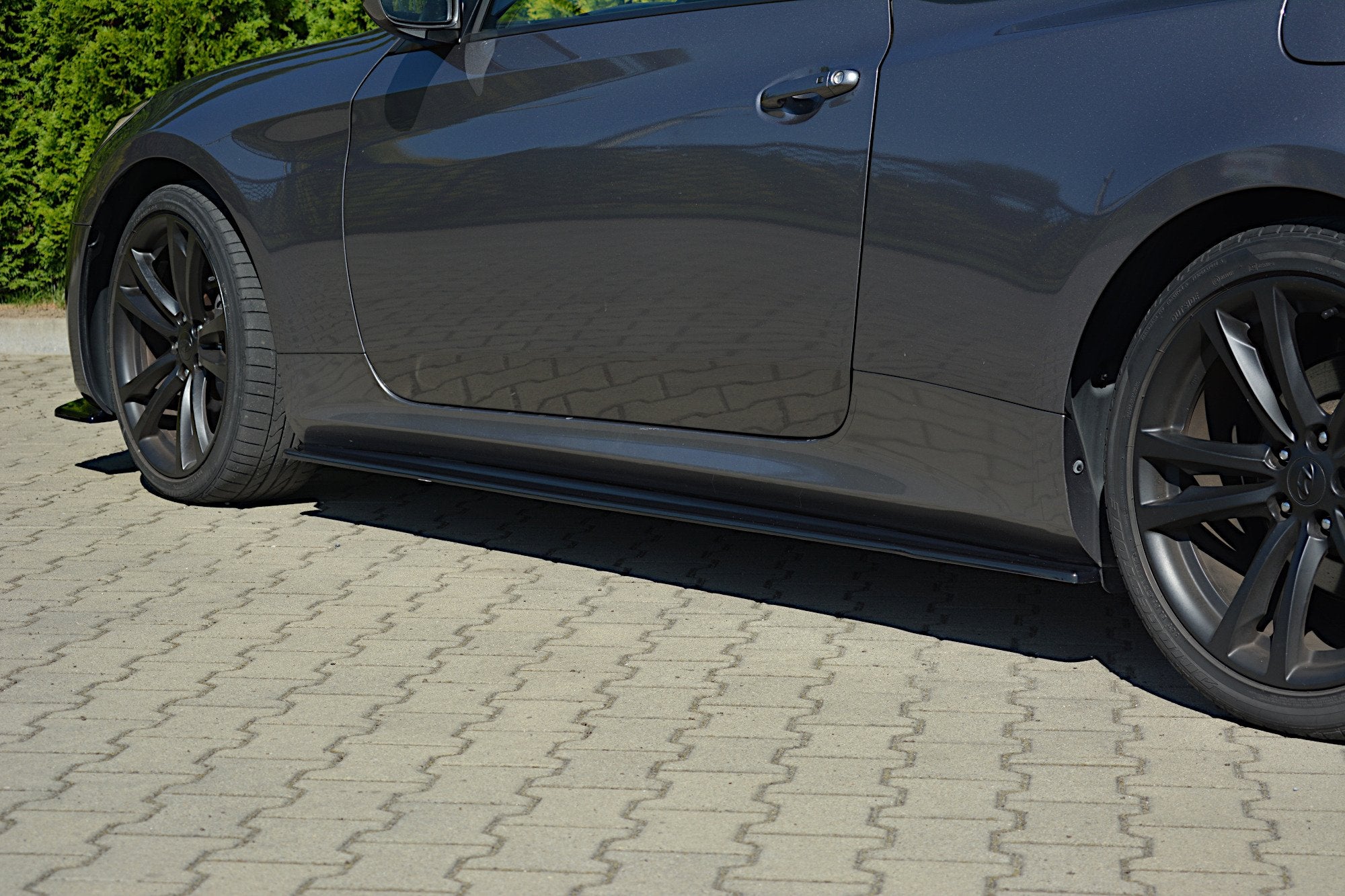 Maxton Design Street+ Seitenschweller Leisten passend für Hyundai Genesis Coupe Mk1 schwarz Hochglanz