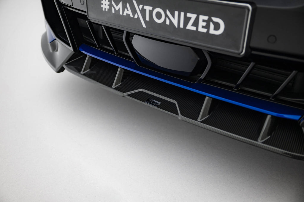 Maxton Design Prepreg Carbon Fiber Street+ Spoilerlippe Front Ansatz passend für BMW X5 M-Paket G05 Facelift