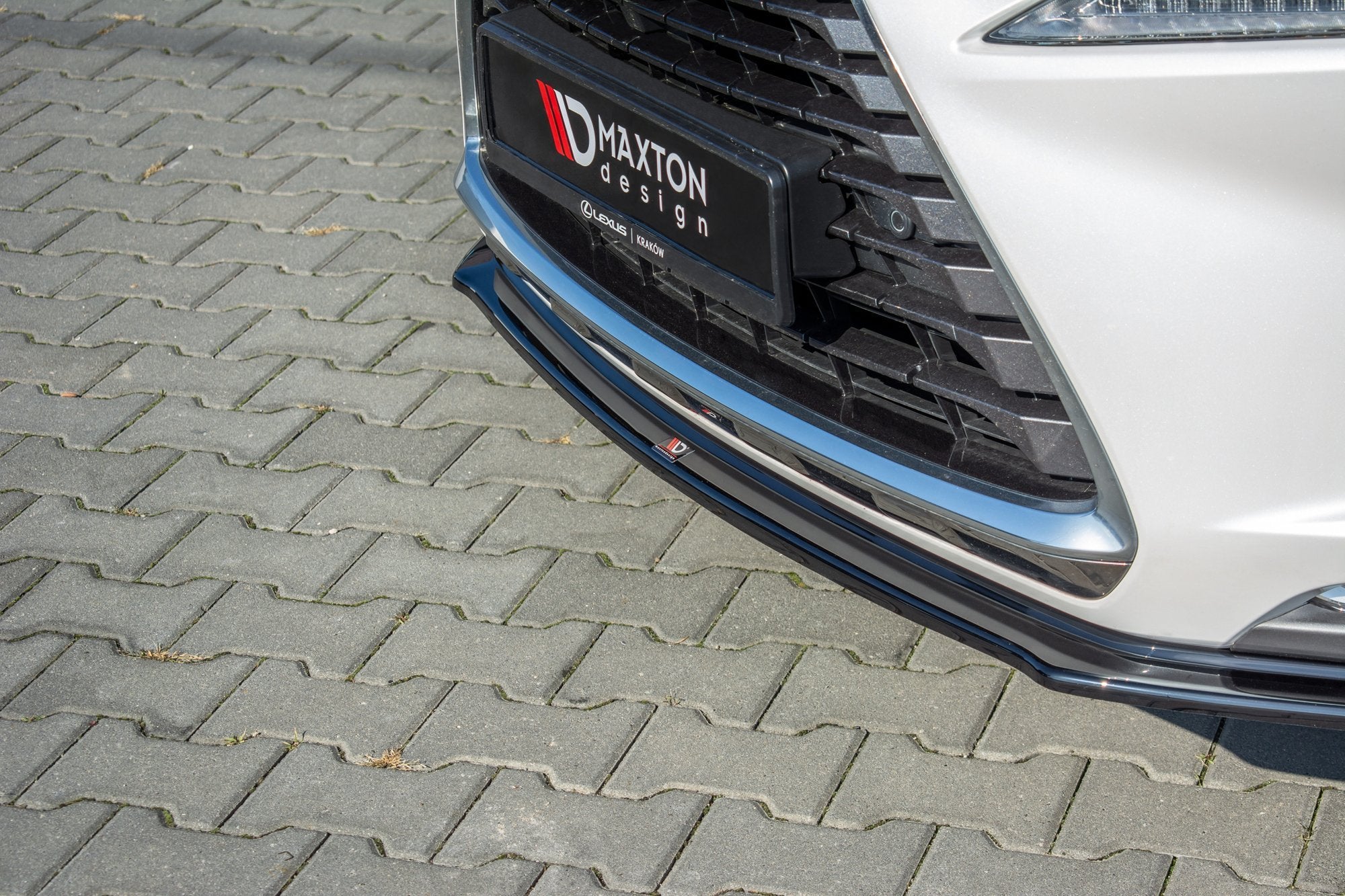 Maxton Design Street+ Spoilerlippe Front Ansatz passend für Lexus NX Facelift schwarz Hochglanz