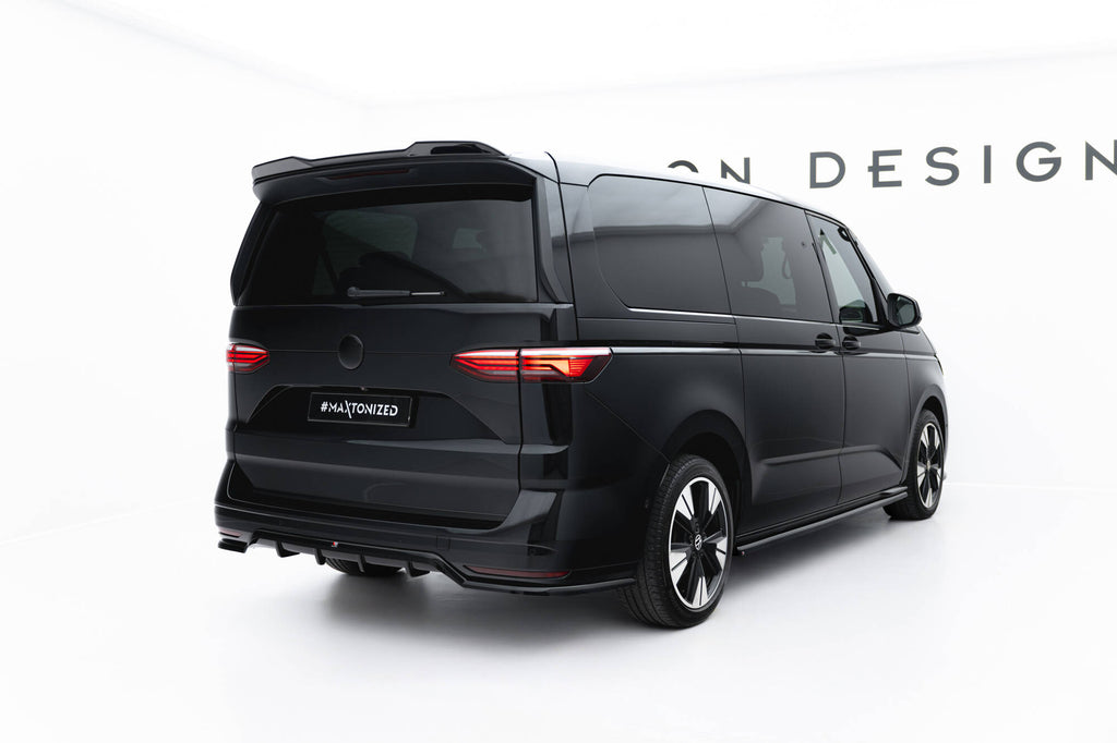Maxton Design Street+ Mittlerer Diffusor RACE passend für VW Multivan Long T7 schwarz Hochglanz