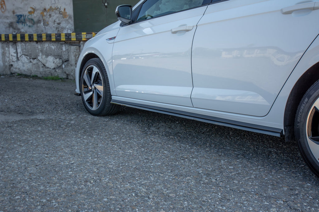 Maxton Design Side Skirts Diffusers VW Polo GTI / R-line Mk6 schwarz Hochglanz für Volkswagen Polo Mk6