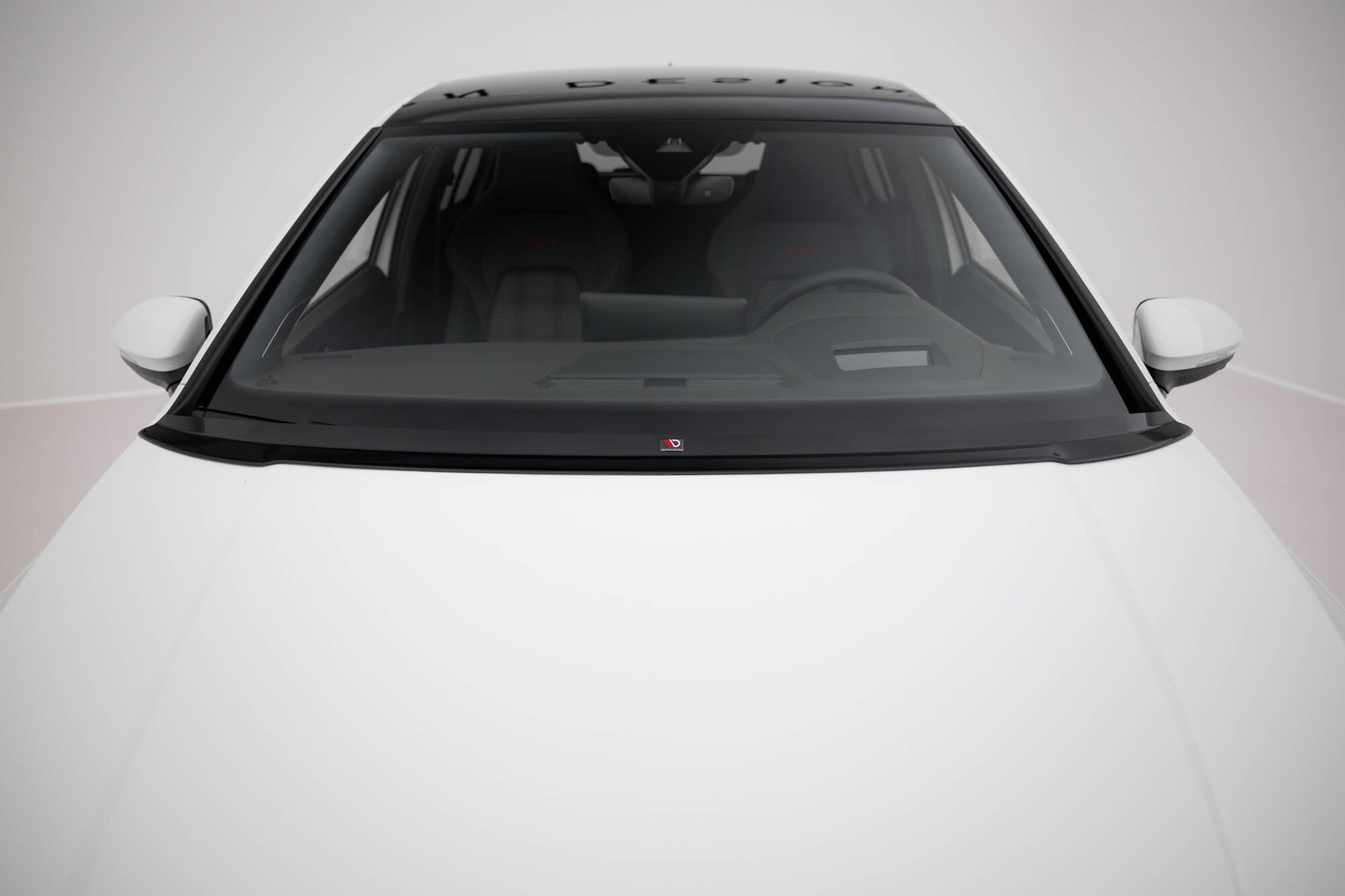 Maxton Design Verlängerung motorhaube VW Golf Mk8 schwarz Hochglanz für Volkswagen Golf Mk8