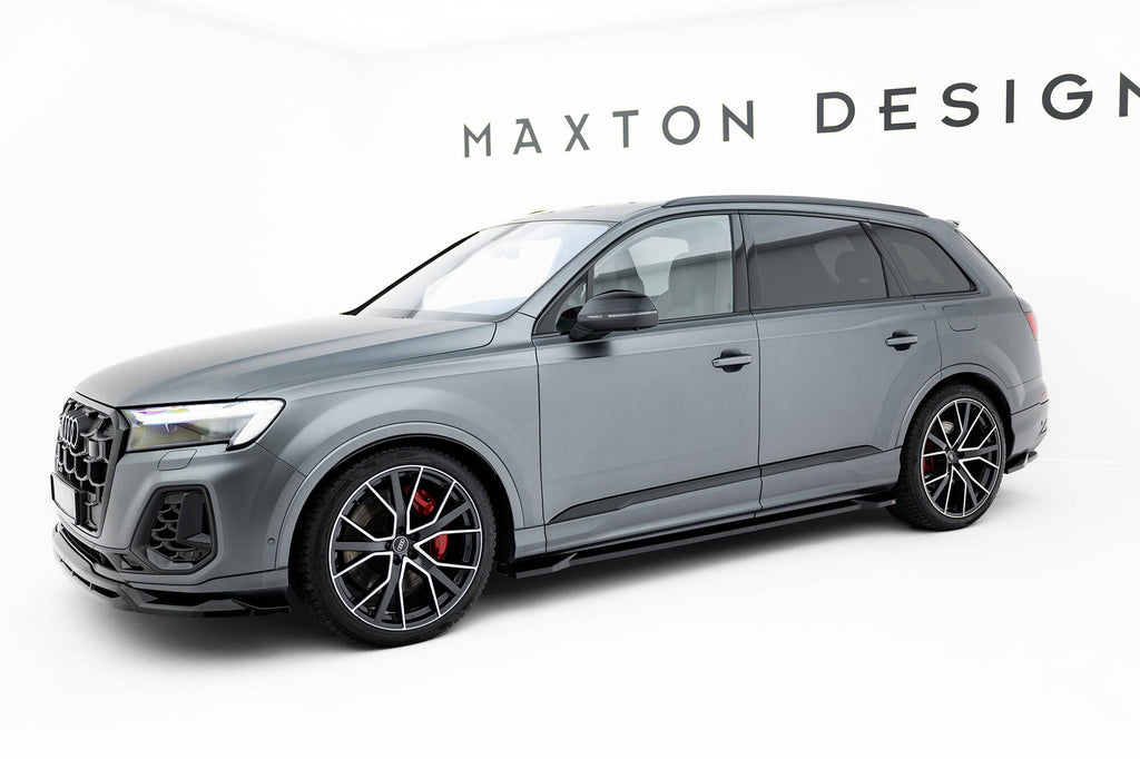 Maxton Design Street+ Seitenschweller Leisten passend für Audi SQ7 Mk2 Facelift 2 schwarz Hochglanz