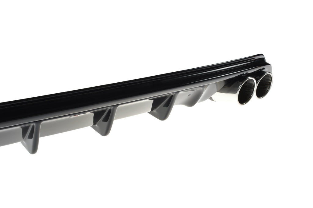 Maxton Design Diffusor Heck Ansatz passend für Ford Focus Hatchabck ST-Line schwarz Hochglanz