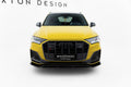 Maxton Design Street+ Spoilerlippe Front Ansatz V.1 passend für Audi SQ7 /Q7 S-Line Mk2 (4M) Facelift schwarz Hochglanz