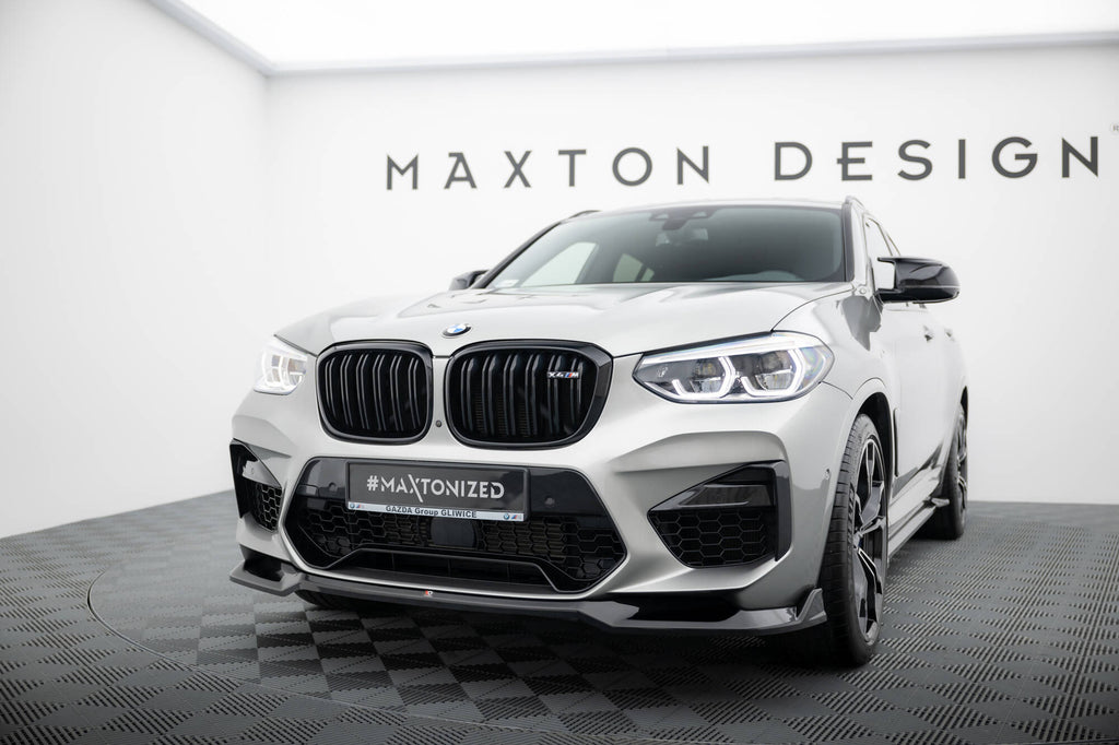 Maxton Design Street+ Spoilerlippe Front Ansatz passend für V.2 BMW X4 M F98 schwarz Hochglanz