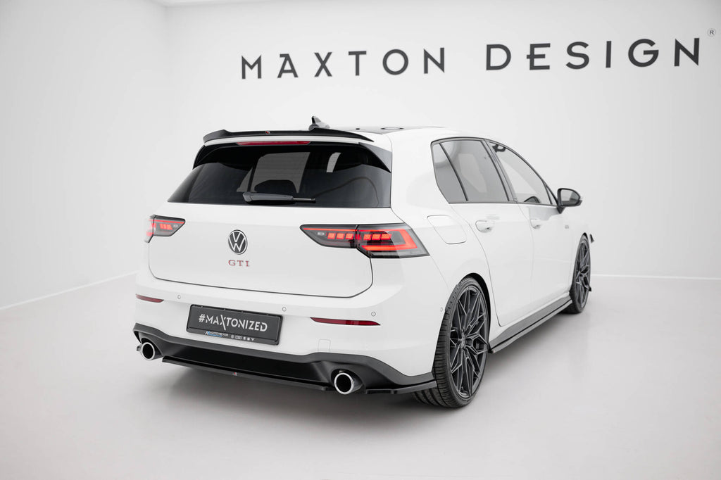 Maxton Design Heckansatz VW Golf GTI Mk8 schwarz Hochglanz für Volkswagen Golf Mk8