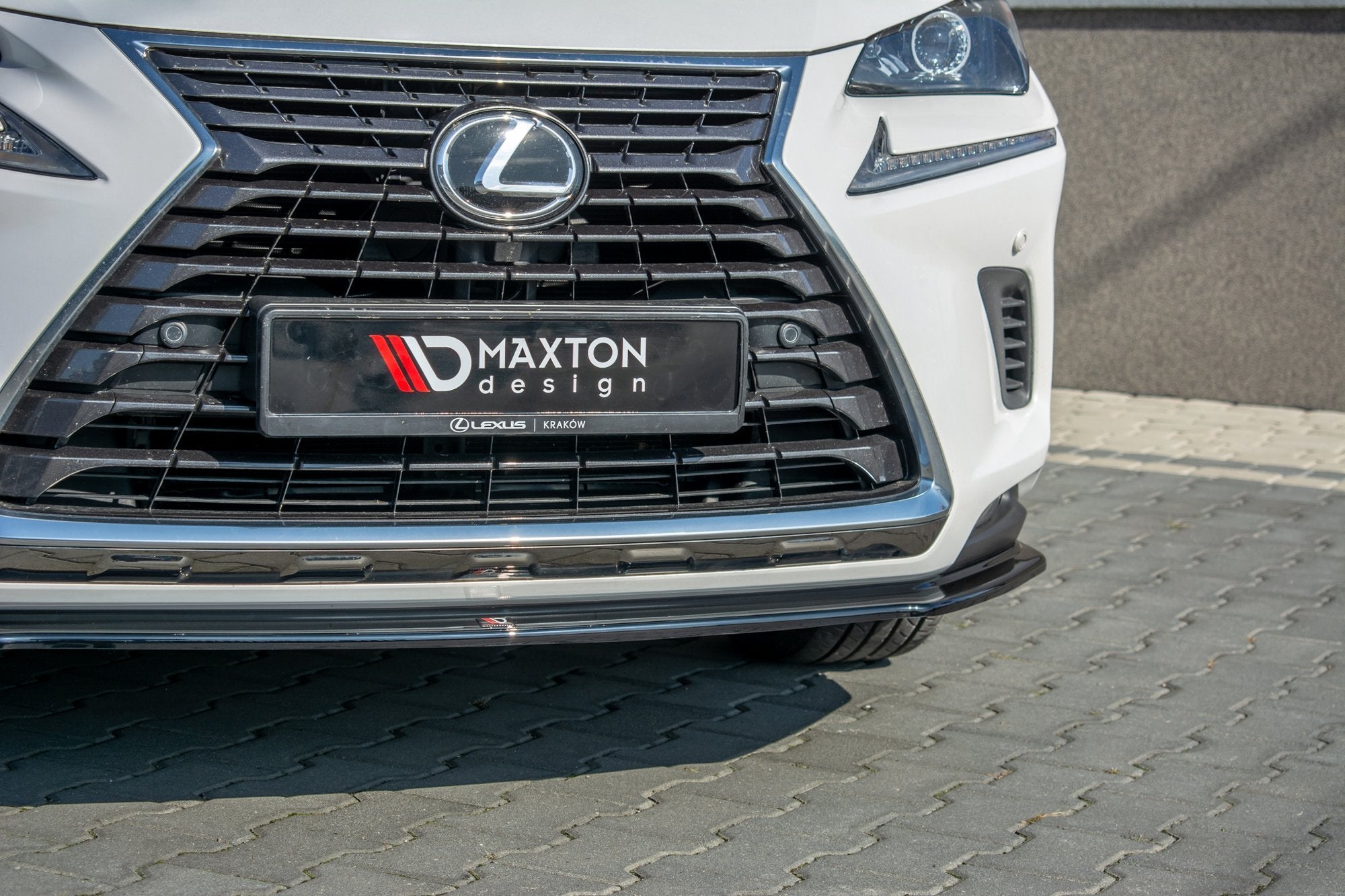 Maxton Design Street+ Spoilerlippe Front Ansatz passend für Lexus NX Facelift schwarz Hochglanz