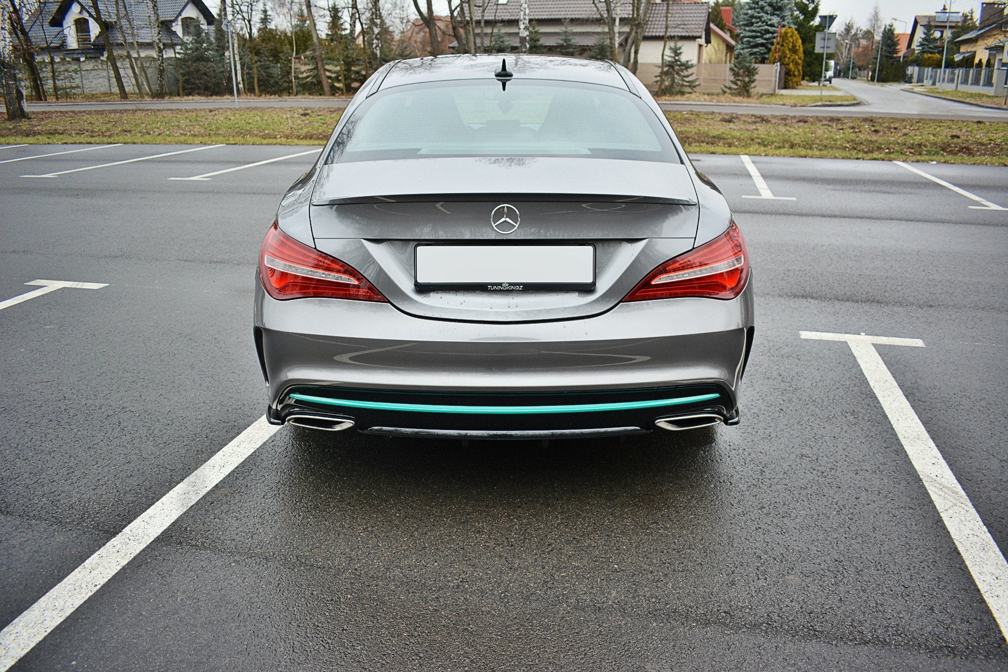 Maxton Design Heck Ansatz Flaps Diffusor passend für Mercedes-Benz CLA AMG-Line C117 schwarz Hochglanz