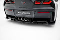 Maxton Design Mittlerer Diffusor Heck Ansatz DTM Look passend für Chevrolet Corvette Z06 C7 schwarz Hochglanz