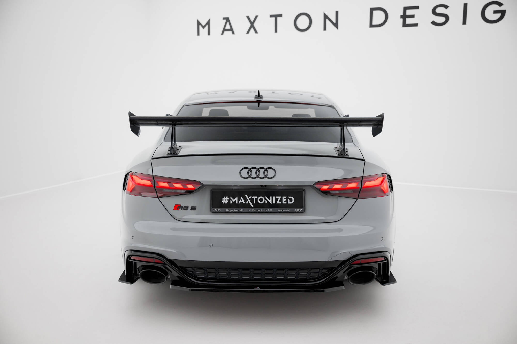 Maxton Design Carbon Spoiler With Upper Swan Mounting Audi A5 / A5 S-Line / S5 / RS5 Coupe F5 / F5 Facelift für Audi A5 / S5 / RS5