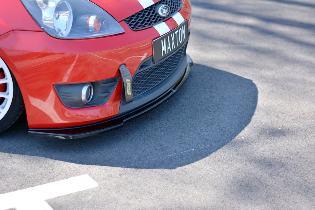 Maxton Design Street+ Spoilerlippe Front Ansatz V.2 passend für Ford Fiesta ST Mk6 schwarz Hochglanz