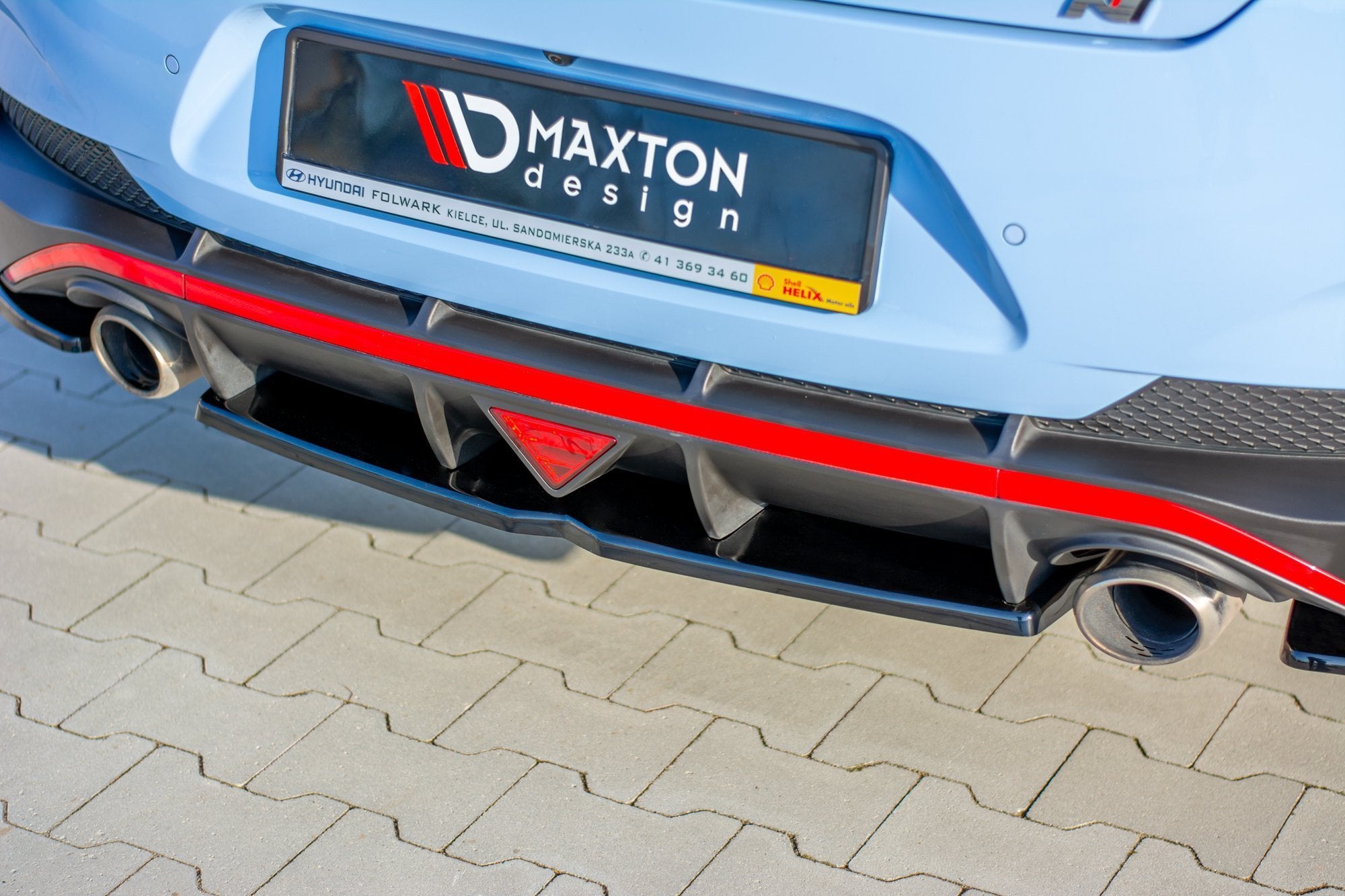 Maxton Design Heckansatz Hyundai I30 N Mk3 Fastback schwarz Hochglanz für Hyundai I30 N Mk3