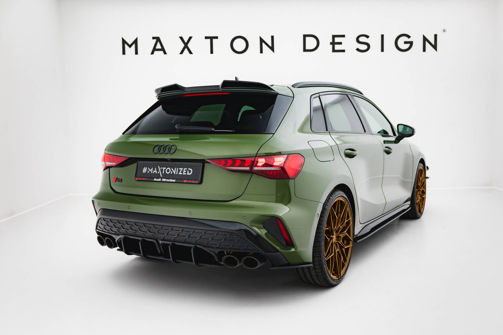 Maxton Design Street Pro Heck Ansatz Flaps Diffusor passend für Audi S3 Sportback 8Y Facelift
