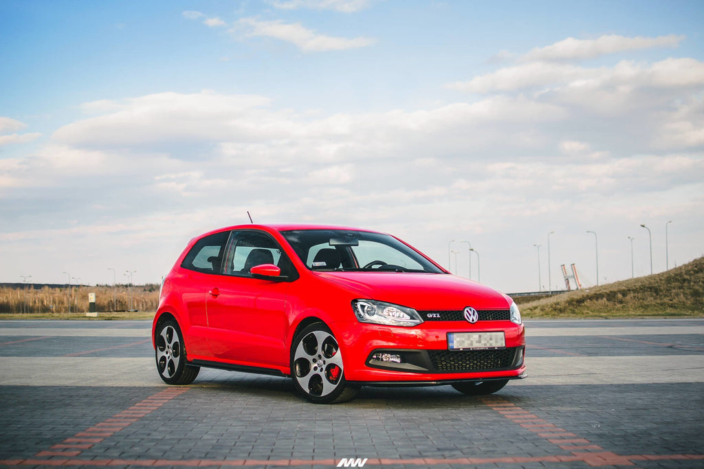 Maxton Design Street+ Seitenschweller Leisten passend für VW Polo GTI Mk5 schwarz Hochglanz
