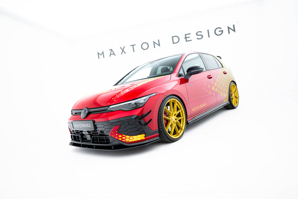Maxton Design Street Pro Street+ Spoilerlippe Front Ansatz passend für VW Golf GTI Clubsport Mk8 Facelift