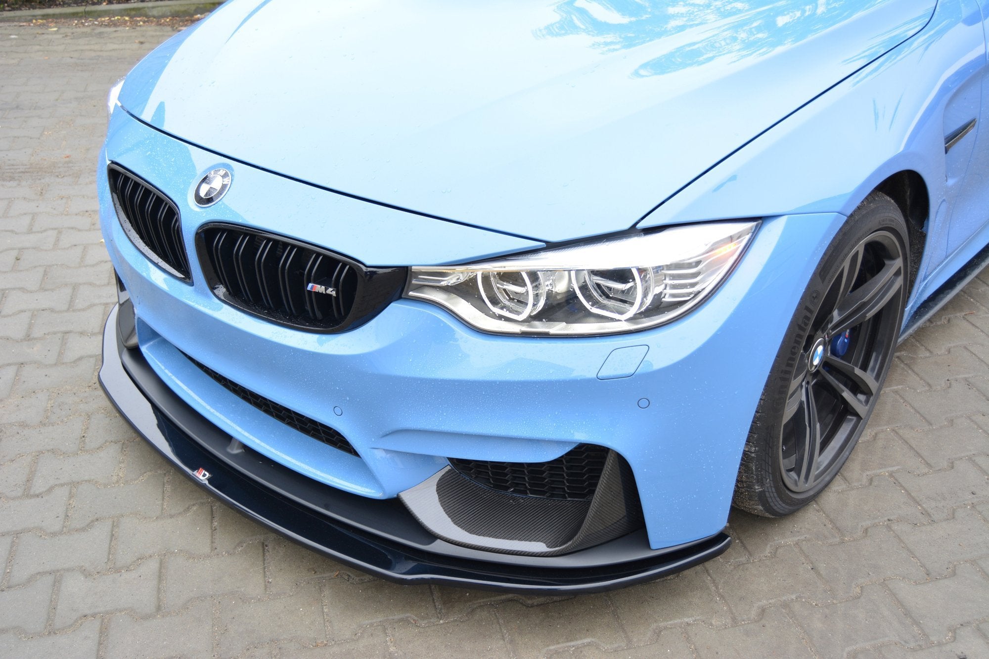 Maxton Design Frontansatz für BMW M4 F82 [2014-2021] | Schwarz Hochglanz | ABS-Kunststoff
