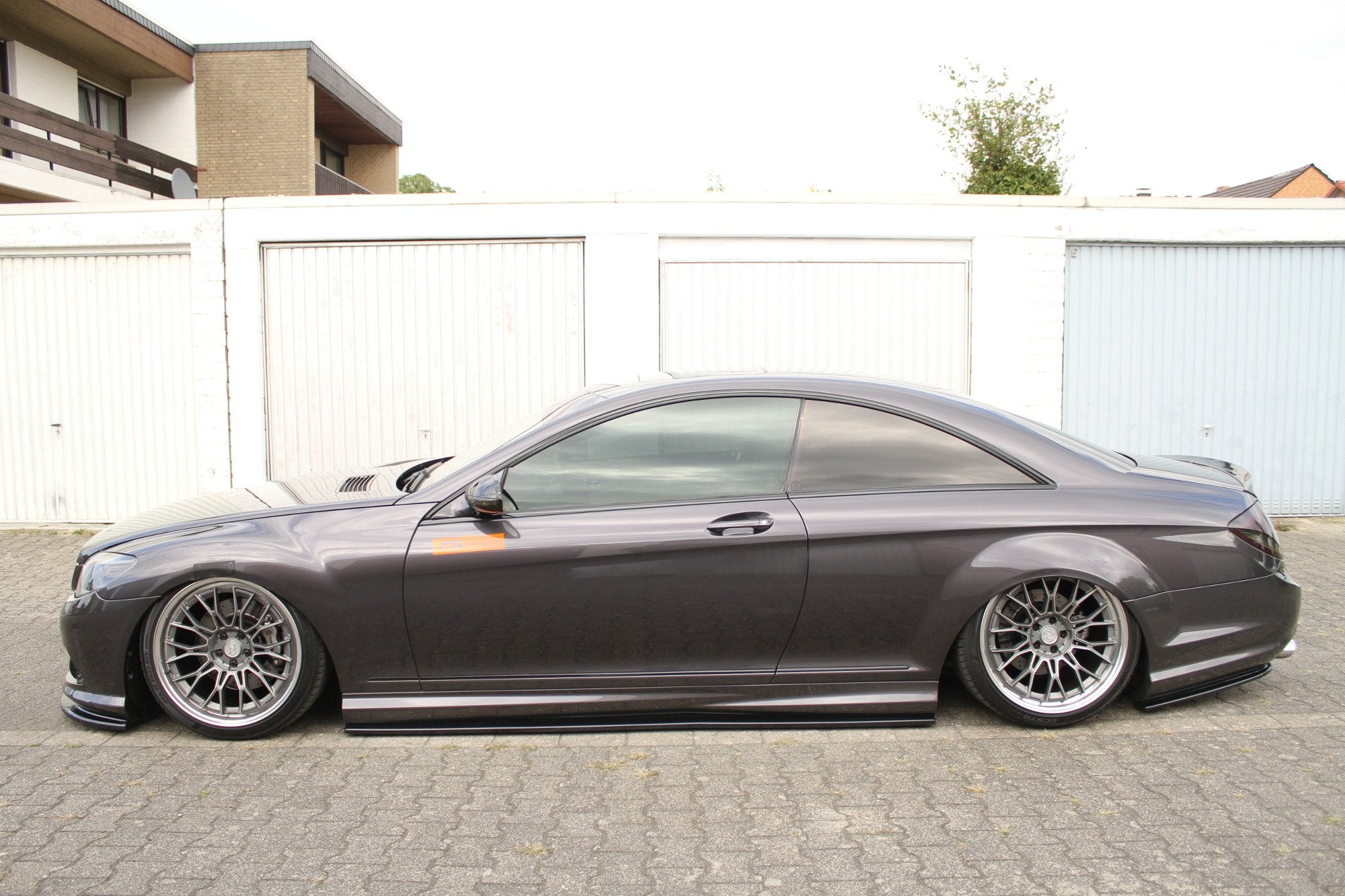 Maxton Design Heck Ansatz Flaps Diffusor passend für MERCEDES CL 500 C216 AMGLINE schwarz Hochglanz