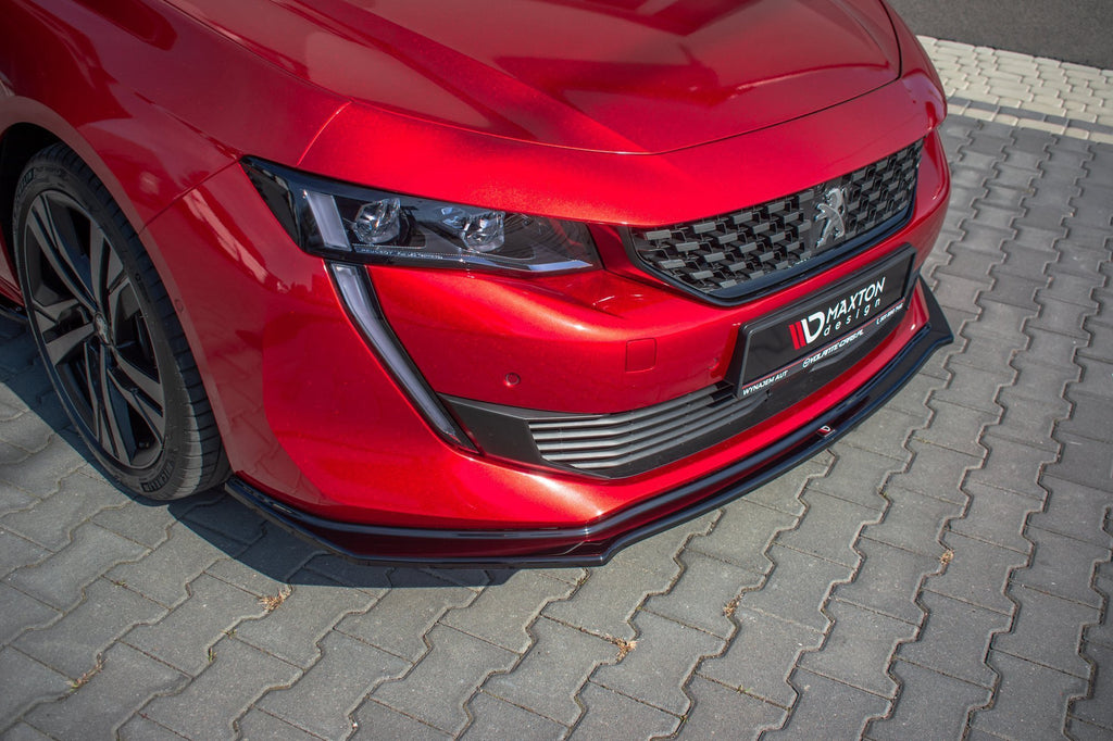 Maxton Design Street+ Spoilerlippe Front Ansatz V.2 passend für Peugeot 508 Mk2 schwarz Hochglanz