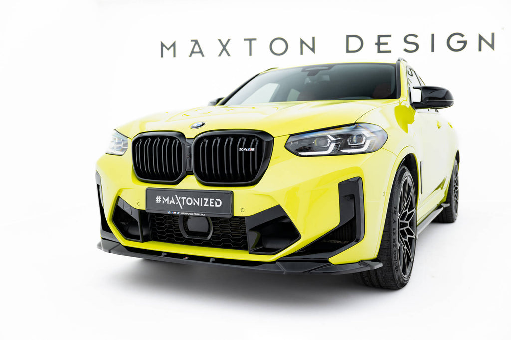 Maxton Design Street+ Spoilerlippe Front Ansatz passend für BMW X4M F98 Facelift schwarz Hochglanz
