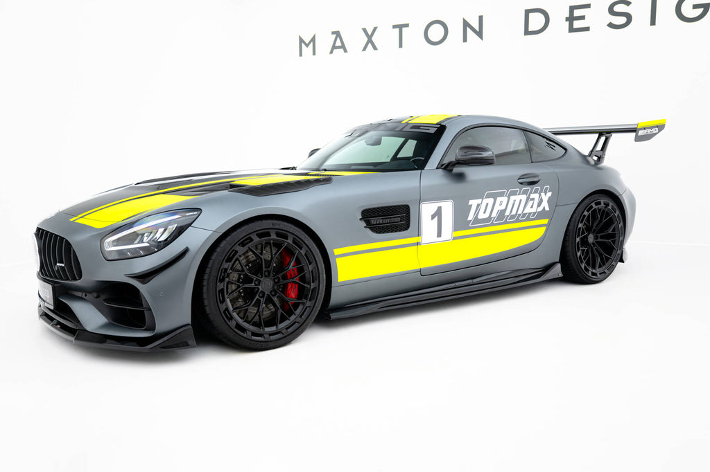 Maxton Design Street+ Seitenschweller Leisten passend für Mercedes-AMG GT C C190 Facelift schwarz Hochglanz