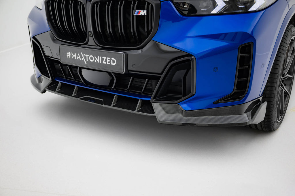 Maxton Design Prepreg Carbon Fiber Street+ Spoilerlippe Front Ansatz passend für BMW X5 M-Paket G05 Facelift