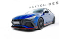 Maxton Design Street+ Spoilerlippe Front Ansatz V.1 passend für Hyundai Elantra N Mk7 schwarz Hochglanz